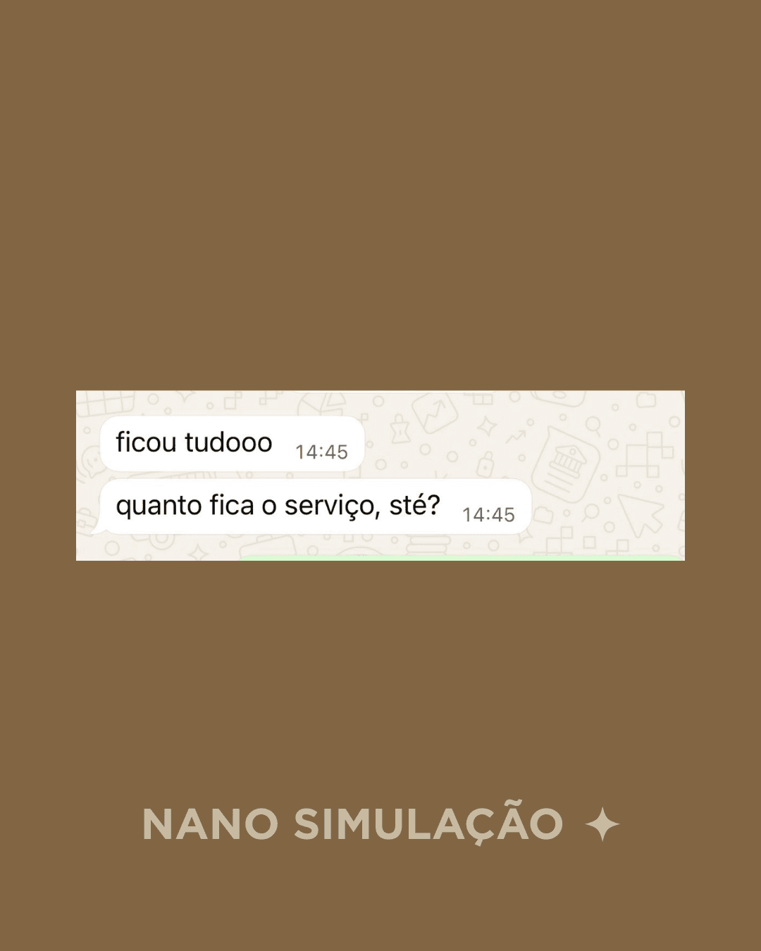 Conversa após Nano Simulação — cliente fecha na hora